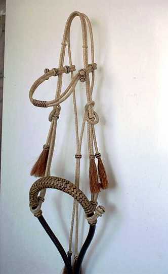Nov20_07-1.jpg - Braided Rawhide bridle and bosal.
2nd Sydney Royal Easter Show 2002.